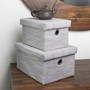 Picture of Serena Lidded Rectangular Storage Baskets - Set of 2