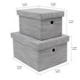 Picture of Serena Lidded Rectangular Storage Baskets - Set of 2