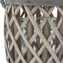 Picture of Natural Willow Wood Lantern With Braided Rope Handle - Grey Wash