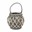 Picture of Natural Round Willow Wood Lantern With Braided Rope Handle - Grey Wash