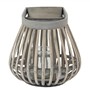 Picture of Natural Bulb Shaped Willow Wood Lantern With Wooden Handle - Grey Wash