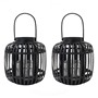 Picture of Set of 2 Luna - Natural Bamboo Lantern With Handle - Black