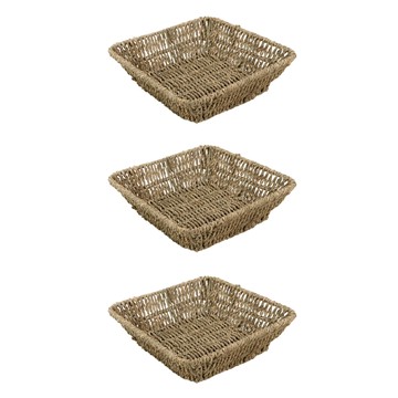 Picture of Set of 3 Square Tapered Seagrass Storage Tray