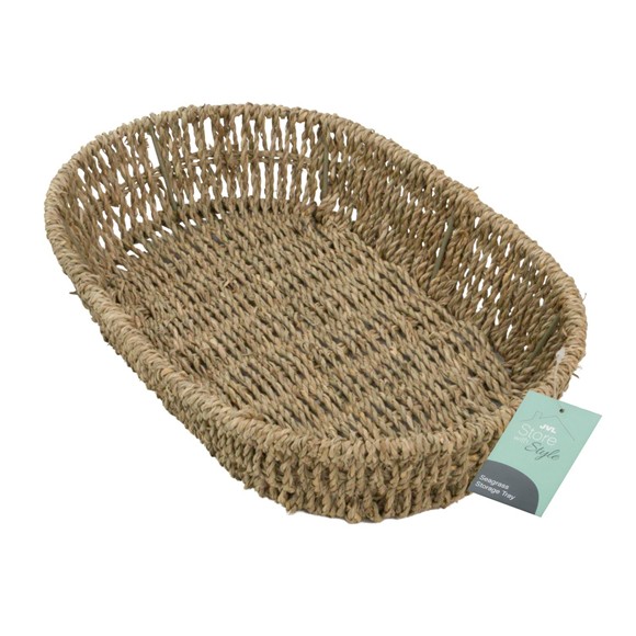 Picture of Oval Hand Woven Seagrass Storage Tray