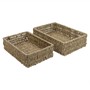 Picture of Set of 2 Rectangular Hand Woven Seagrass Storage Baskets