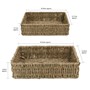 Picture of Set of 2 Rectangular Hand Woven Seagrass Storage Baskets